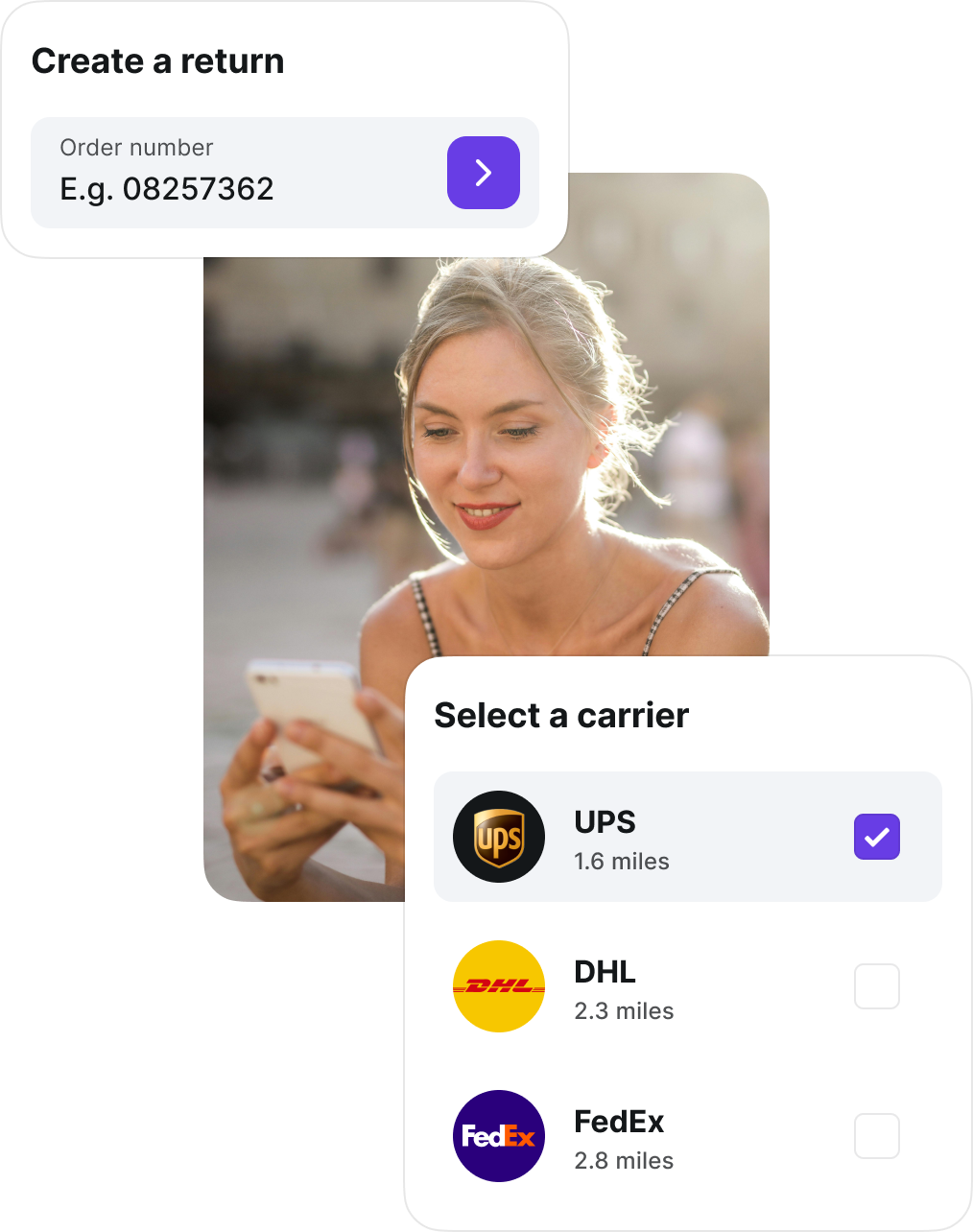 create a return and select a carrier